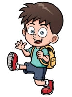Мальчик идет к школе иллюстрация вектора. иллюстрации насчитывающей  иллюстрация - 31797876